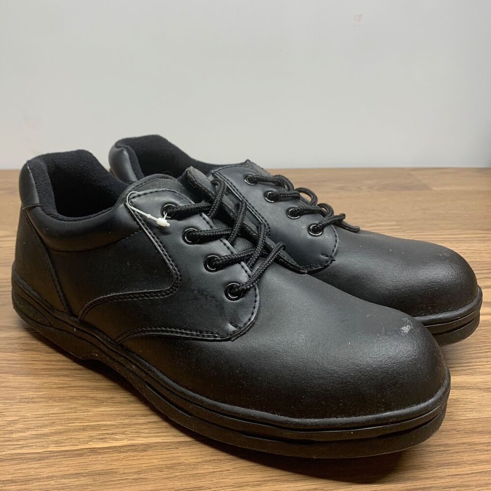 Thorogood Men's‎ Low-Cut Steel Toe Oxford Work Shoes Black Leather Size 12W